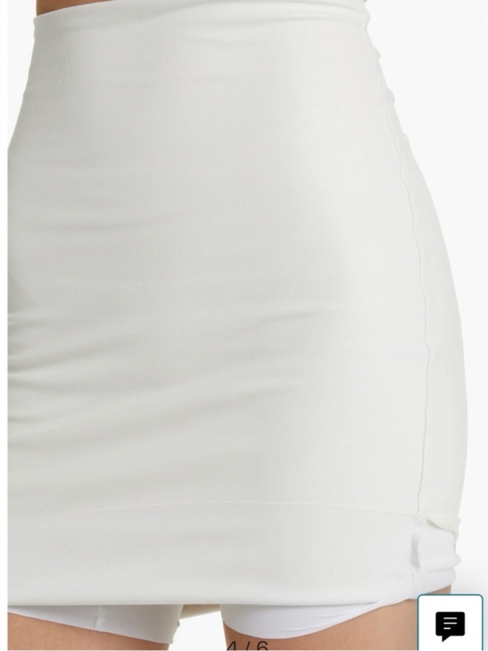 NWT Commando Fx Lthr White Mini Skirt